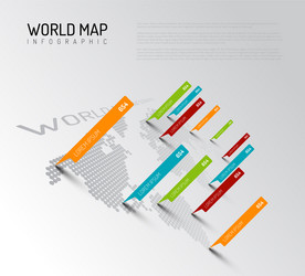 light world map with droplets pointer marks vector image