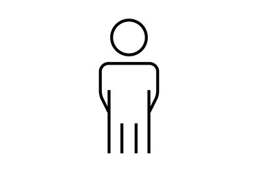 man icon line style design simple vector image