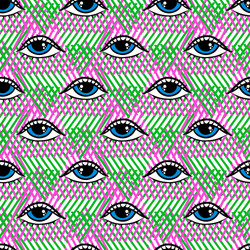 Psychedelic Pattern with Eyes vector image