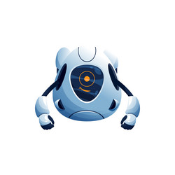 robot with hands and without legs isolated cartoon vector