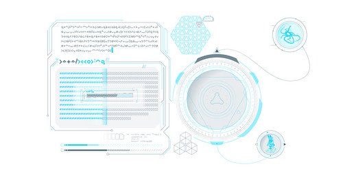 Sci-Fi Data Analysis Interface vector image