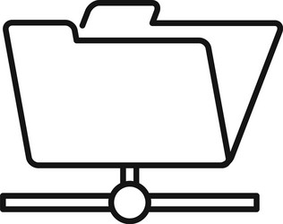 storage file folder icon outline style vector image