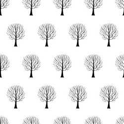 tree hand drawn patterns uneven-05 vector image