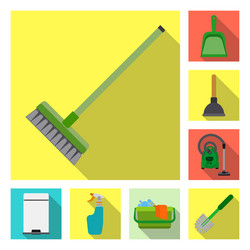 isolated object of cleaning and service icon set vector image