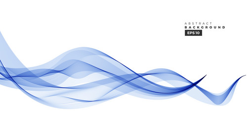 wave element with abstract blue lines vector image