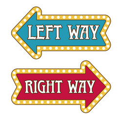 arrow direction pointer templates left and right vector image