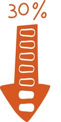 arrow shape loading bar progress indicator vector image