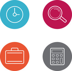 round circle buttons with icons can be used vector image