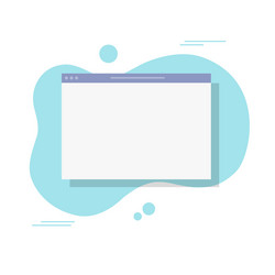 Web browser window empty isolated flat vector