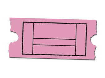 Blank pink ticket Royalty Free Vector Image - VectorStock