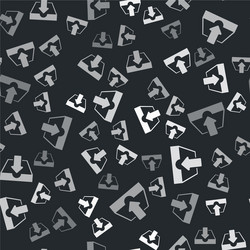 Grey download inbox icon isolated seamless pattern vector