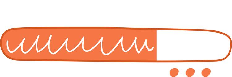 handdrawn loading bar progress indicator vector image