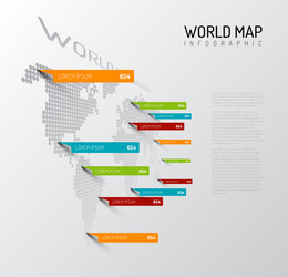 light world map with droplets pointer marks vector image