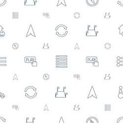 Navigation icons pattern seamless white background vector