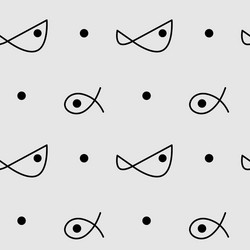 seamless pattern abstract shapes on a gray back vector image