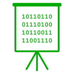 binary code and flipchart vector image