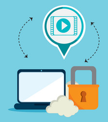 computing security system vector image