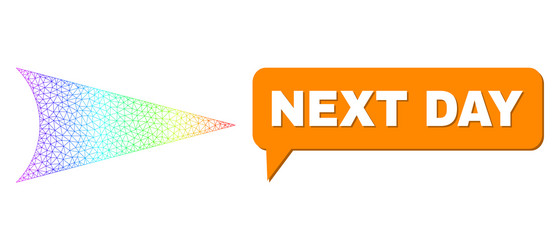 rainbow net gradient arrowhead right icon and next vector image