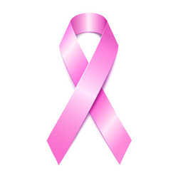 realistic pink ribbon breast cancer awareness Vector Image
