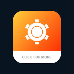 basic gear setting ui mobile app button android vector image