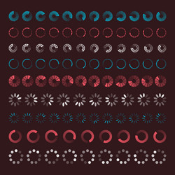 ui progress loading bar set of indicators vector image