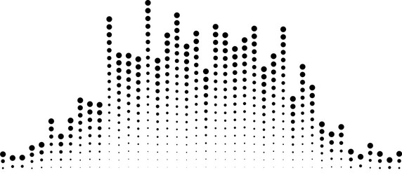 abstract equalizer element with dotted lines vector image