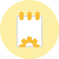 check list flat circle icon vector image