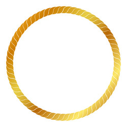 Circle frame from golden rope for element design vector