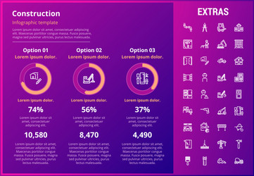 Construction infographic template and elements Vector Image