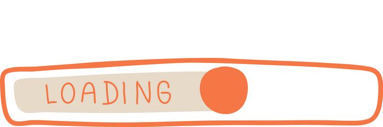 handdrawn loading bar progress indicator vector image