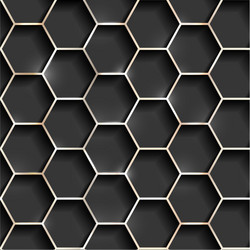 Metallic Grid Hexagon Pattern vector image