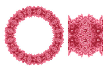 romantic art with abstract round circle pattern vector image