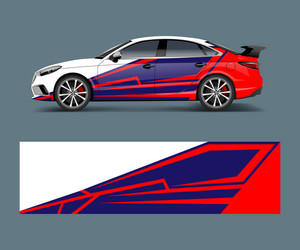 Sport Car Racing Wrap Template Vector Image