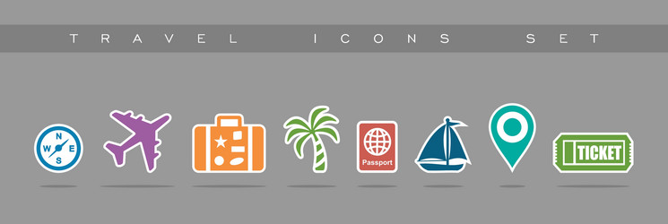 Travel flat infographic set Royalty Free Vector Image
