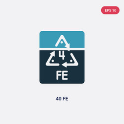 two color 40 fe icon from user interface concept vector image