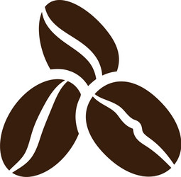 Single solid coffee bean icon Royalty Free Vector Image