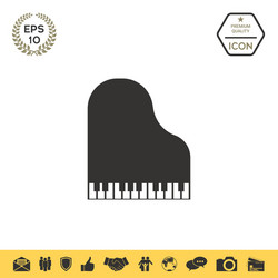 grand piano icon vector