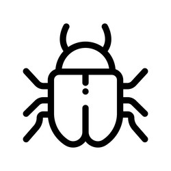 computer bug outline icon software or program vector image