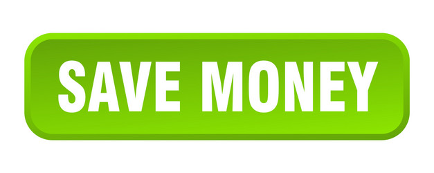 save money button square 3d push vector image