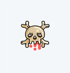 Bloody Skull Icon vector image