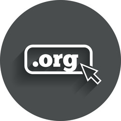 Domain org sign icon top-level internet vector