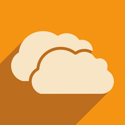 flat with shadow icon and mobile application vector image