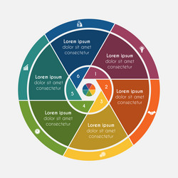 Flat style pie chart circle infographic template Vector Image