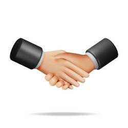 Men shaking hands emoji isolated on white Vector Image