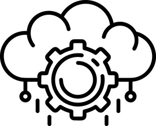 cloud storage icon symbol image of the hosting vector image