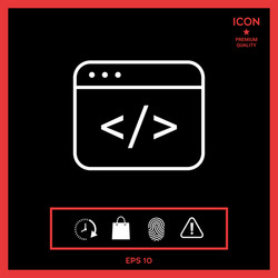 code editor icon vector image