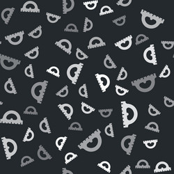 grey protractor grid for measuring degrees icon vector image