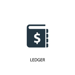 ledger icon simple element vector image