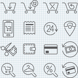 Line Icons - User Interface & Web vector image