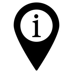 map pointer with information icon vector